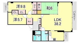 白鷹松下町マンションの物件間取画像